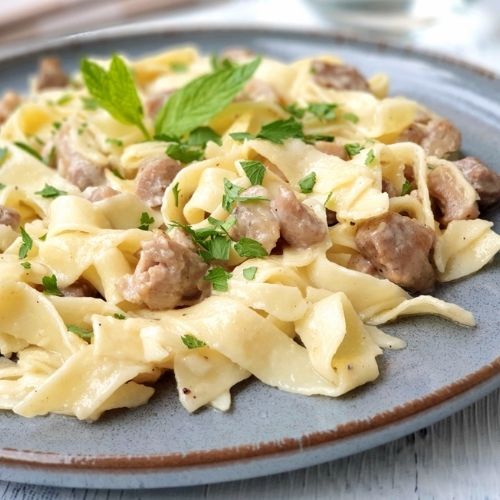 Fettucine Etli Alfredo